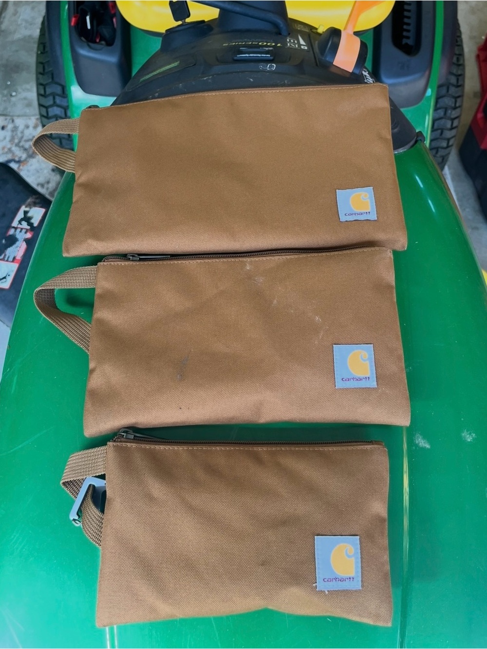 Carhartt Brown utility pouches x3